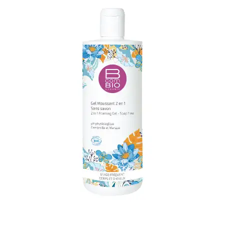 BcomBIO  Gel Moussant 2 en 1 sans savon corps et cheveux 500ml