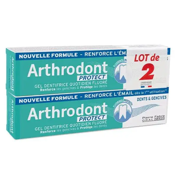 Arthrodont Protect Dentifrice Gel Fluoré Lot de 2 x 75ml