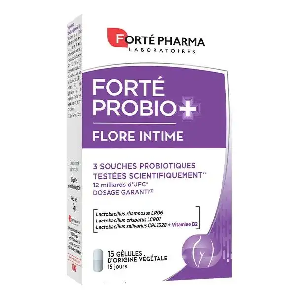 Forté Pharma Forté Probio+ Flore Intime Souches Probiotiques 15 gélules