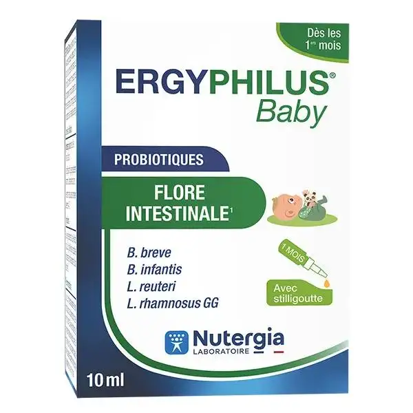 Nutergia Ergyphilus Baby Probiotiques flore intestinale flacon 10ml
