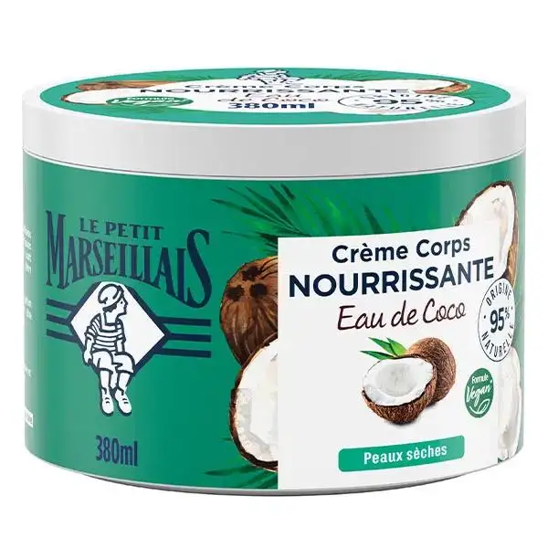 Le Petit Marseillais Crème Corps Nourrissante Eau de Coco pot de 380 ml