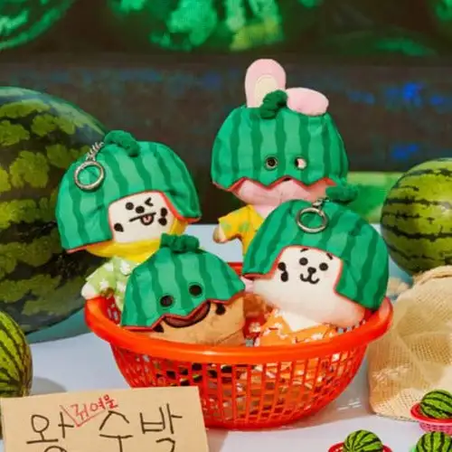 LINE FRIENDS BT21 Summer Rain Plushy Keyring - Cooky