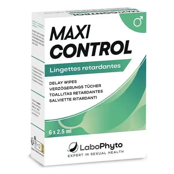 Labophyto MAXI CONTROL - lingettes retardantes d'éjaculation - 6 lingettes