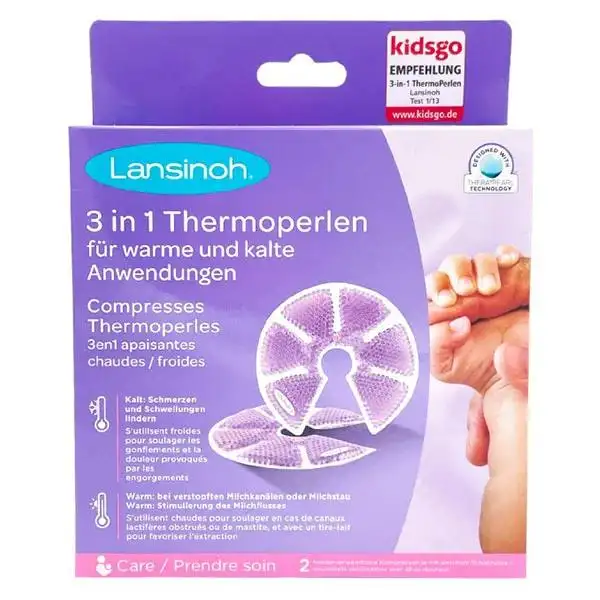 Lansinoh 2 poches réutilisables chaud et froids pour les mamelons