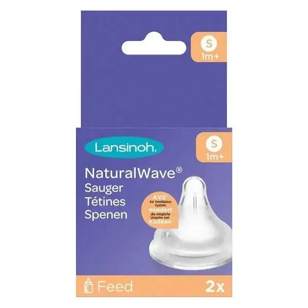 Lansinoh Momma NaturalWave Tétine Débit Lent x2