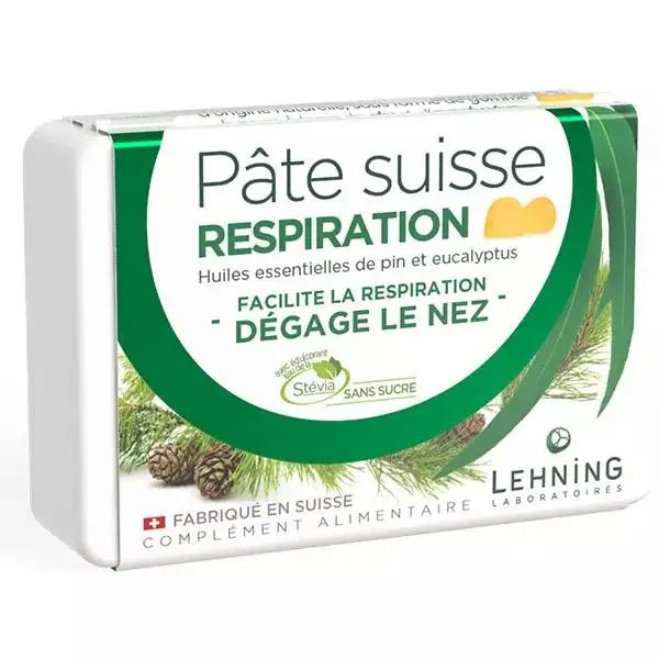 Lehning O.R.L Pâte Suisse Pin et Eucalyptus 40 gommes