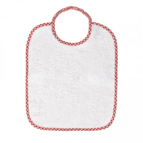 Ensemble bavoir bavoir + chemise chemise de chance bébé fille naissance Birillini blanc rouge TU
