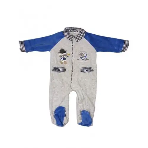 Combinaison chenille bébé garçon Ellepi gris 6 m