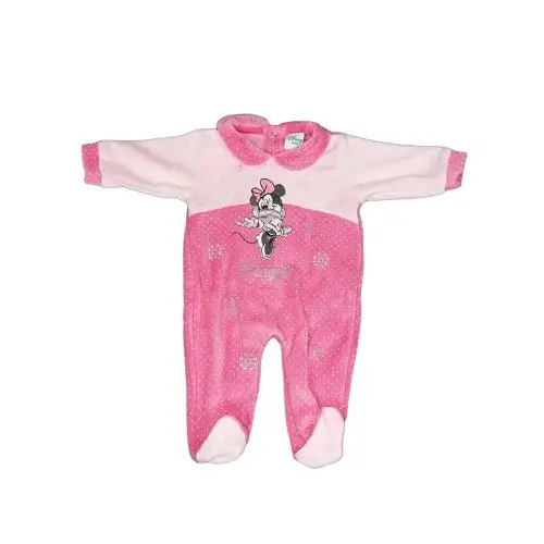 Combinaison chenille bébé fille nouveau-né Ellepi Disney baby Minnie rose 1 m