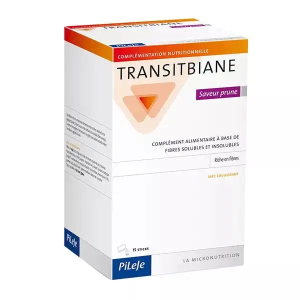 Pileje Transitbiane 15 sticks de 10g Saveur Prune