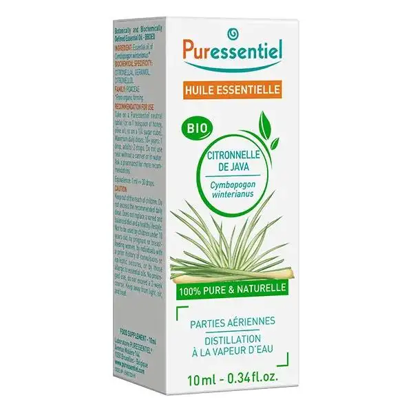 Puressentiel Huile Essentielle Citronnelle de Java Bio 10ml