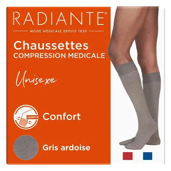 Radiante Chaussettes de compression Gris Ressource Taille 2 Classe 2