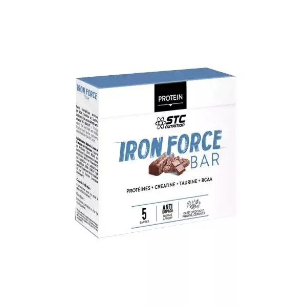 STC Iron Force Bar Saveur Chocolat Praliné 5 Unités