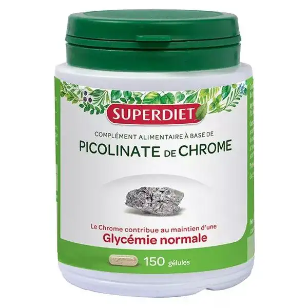 Superdiet Picolinate de Chrome 150 gélules