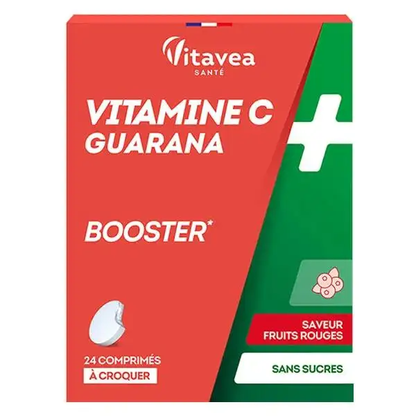 Vitavea Vitamine C + Guarana Booster 24 comprimés à croquer