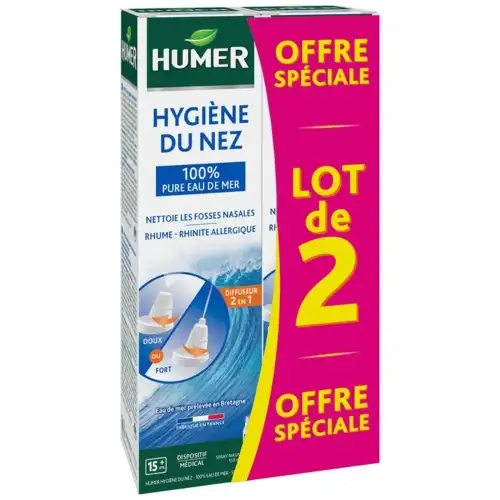 HUMER Spray Eau de Mer Isotonique Adulte - 2x150ml