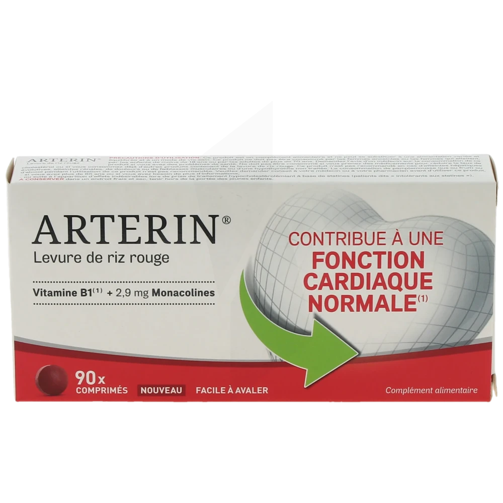 Arterin Levure De Riz Rouge Comprimés Boîte De 90