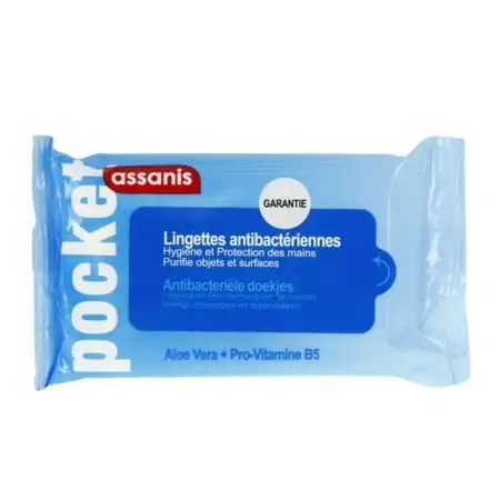 Paquet de 30 lingettes antibactériennes Assanis