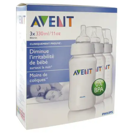 Allaitement au Biberon 3 Biberons Classique 330 ml