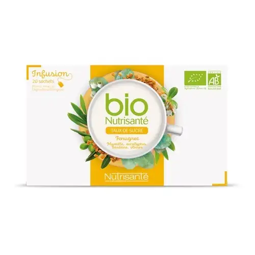 NUTRISANTE BIO Tisane - Infusion Régulation des Sucres (20 sachets)