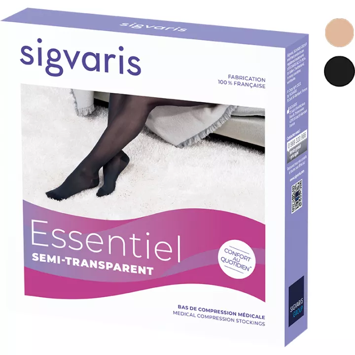 Sigvaris Essentiel Semi-Transparent Collant Confort de Contention Femme Classe 2