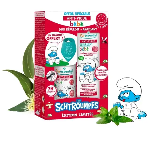 PURESSENTIEL Duo Anti-Pique Répulsif + Apaisant Bébé