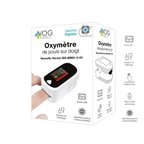 VOG Protect Oxymètre de Pouls sur Doigt
