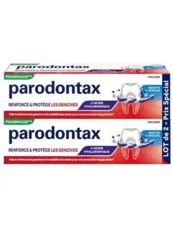 PARODONTAX Renforce et Protège les Gencives - Menthe Fraîche - 2x75ml