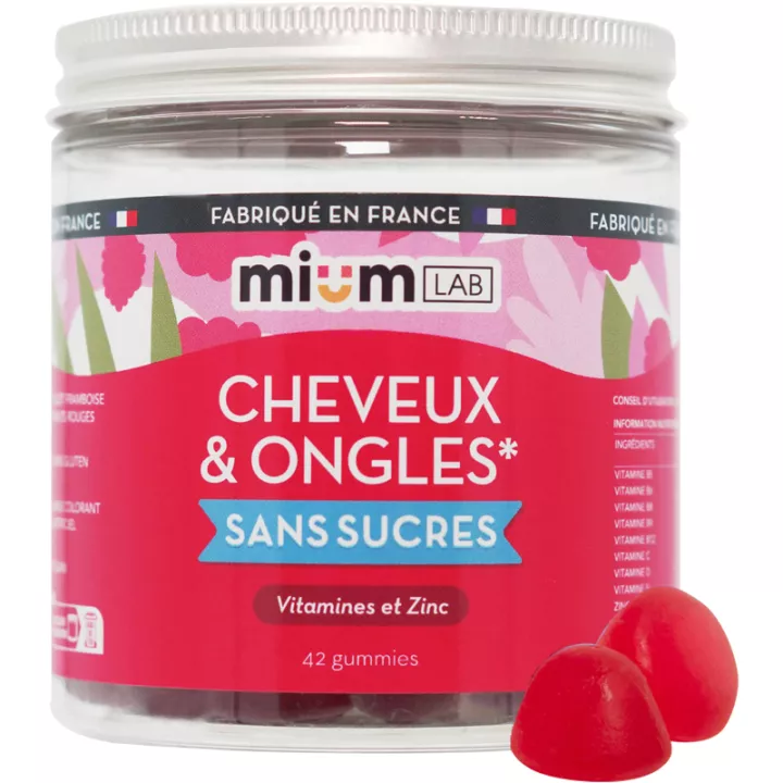 Mium Lab Cheveux et Ongles  Sans Sucre 42 Gummies