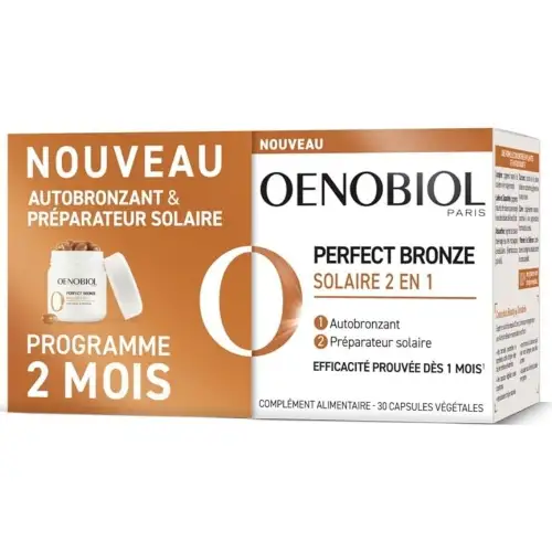 OENOBIOL - Perfect Bonze - Autobronzant et Préparateur Solaire - 2x30 Capsules
