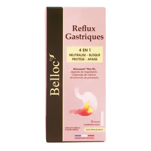 BELLOC - Reflux Gastriques 4 en 1 - 12 sticks