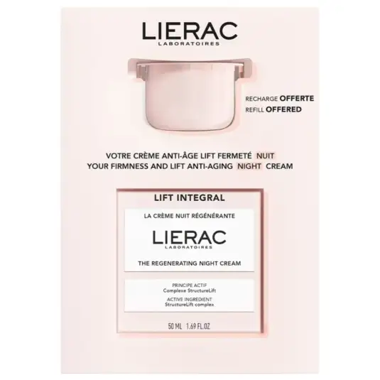 Lierac -  Coffret  Lift Intégral Crème Nuit Régénérante - 1 pot 50 ml + 1 recharge 50 ml