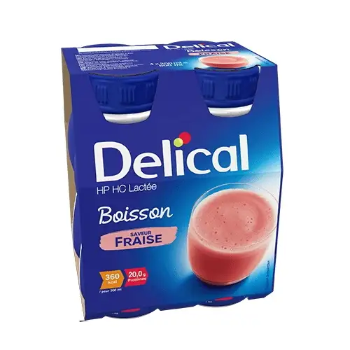 DELICAL Boisson Lactée FRAISE (4 x 200ml)