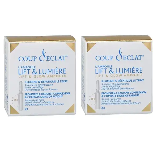 COUP D'ECLAT - Ampoule Lift et Lumière - 6x1 ml + 1 Miroir Offert