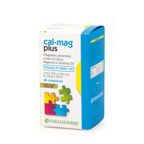 Farmaderba Cal-Mag Plus Complément Alimentaire 60 Comprimés