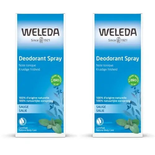 WELEDA Déodorant Spray à la Sauge Lot 2x100 ml