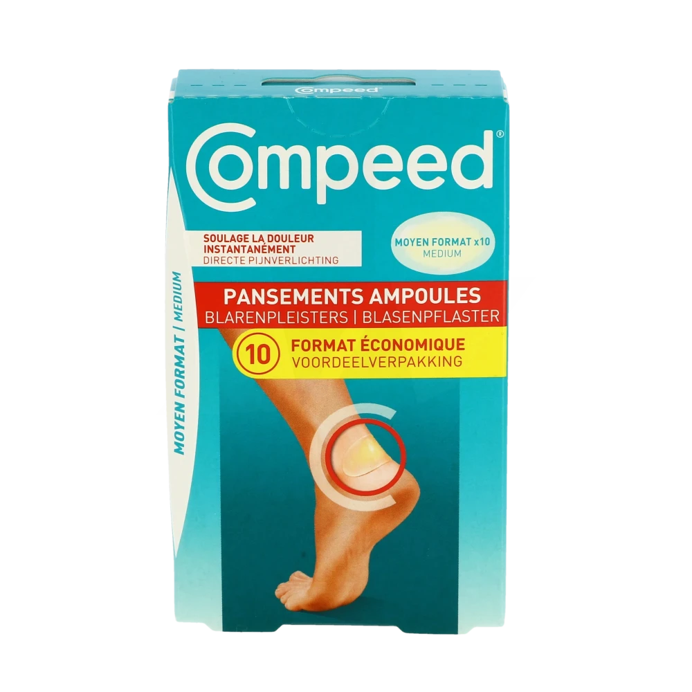 Compeed Pansement Ampoules Moyen Format Boîte De 10