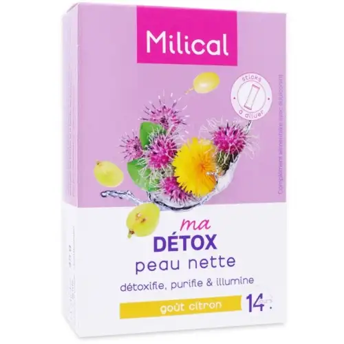 Milical Ma Détox Peau Nette - Goût Citron - 14 sticks