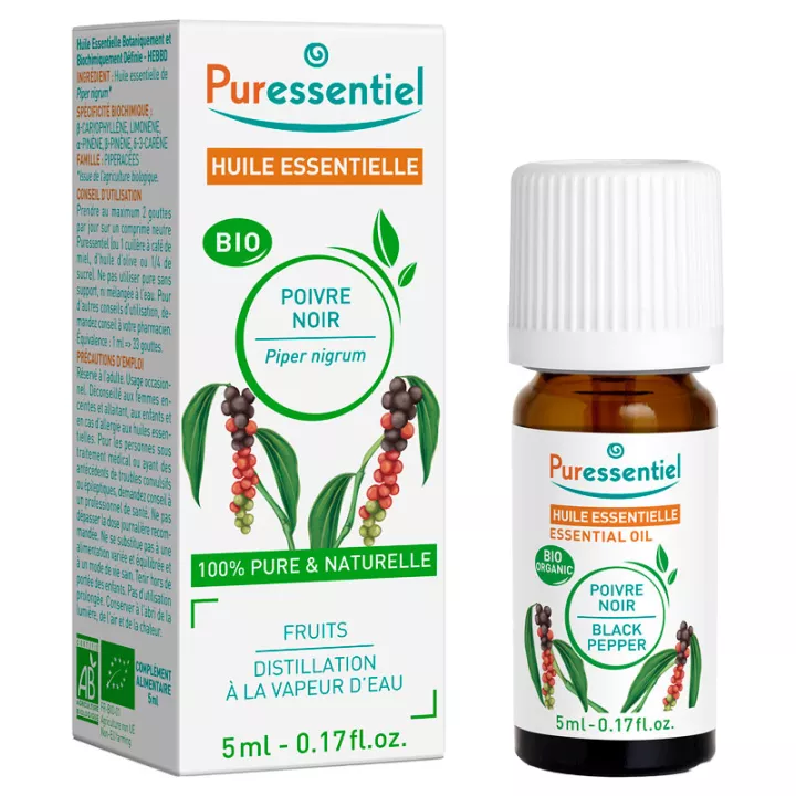 Puressentiel Huile Essentielle Bio Poivre Noir 5 ml