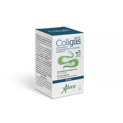 Coligas Fast - Ballonnements et Tensions Abdominal - 50 Gélules - Aboca
