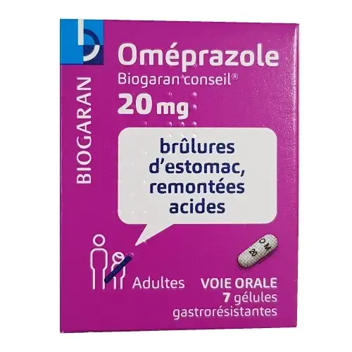 OMEPRAZOLE 20mg (7 gélules) (générique de MOPRAL) Biogaran