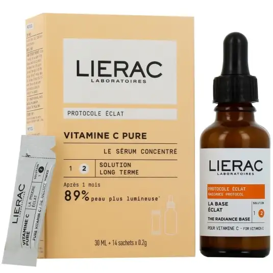 LIERAC - Protocole éclat Sérum concentré - 30ml + 14  sachets x 0,2g