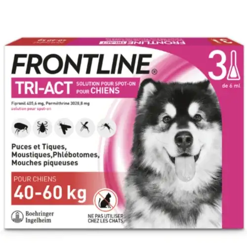 FRONTLINE TRI-ACT Chiens XL 40-60 kg - 3 Pipettes