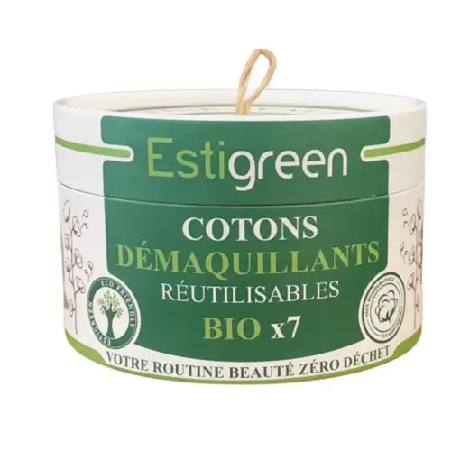 Estigreen - Démaquillants Réutilisables Pack Cotons Bio x7