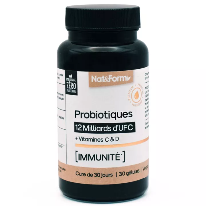 Nat & Form Nutraceutique Probiotiques Immunité 30 gélules