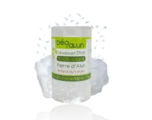 Déodorant Pierre d'ALUN Stick 80 grammes ("Bâton d'alun") MKL