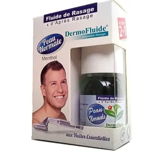DERMOFLUIDE - Fluide de Rasage & Après Rasage au Menthol - Peau normale 2x30ml