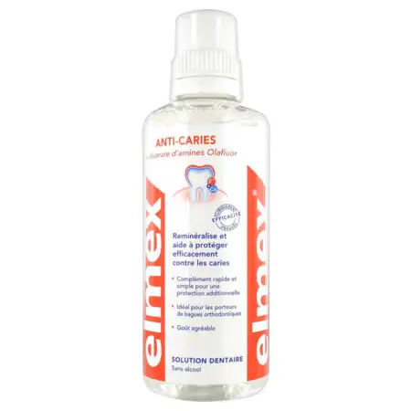 Elmex Solution Dentaire Protection Caries 400 ml – Bain de bouche anti-caries
