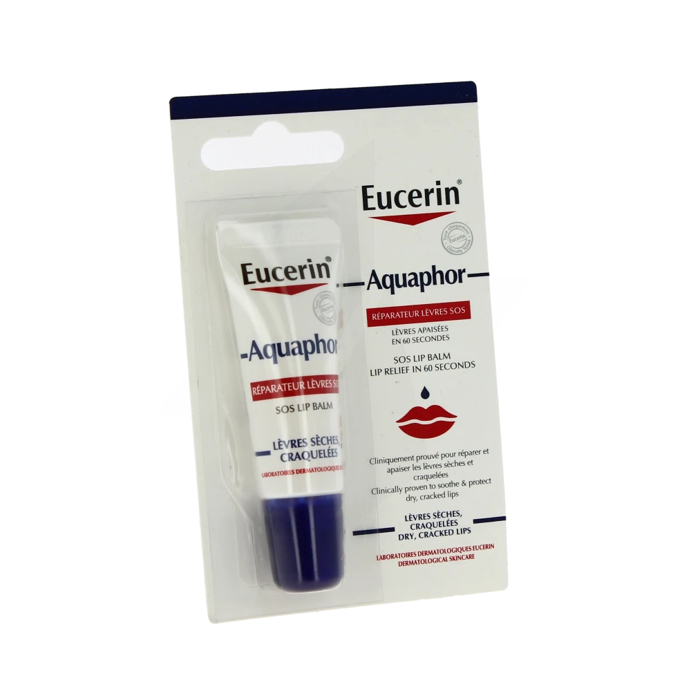 Eucerin Aquaphor Baume Soin Lèvres Sos Tube De 10 Ml