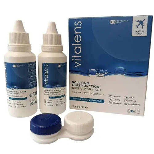 VITALENS - Solution Multifonction pour Lentilles de Contact - 2X50 ml